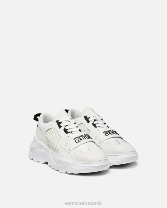 alb antrenori cu logo speedtrack Versace bărbați pantof 40L62449