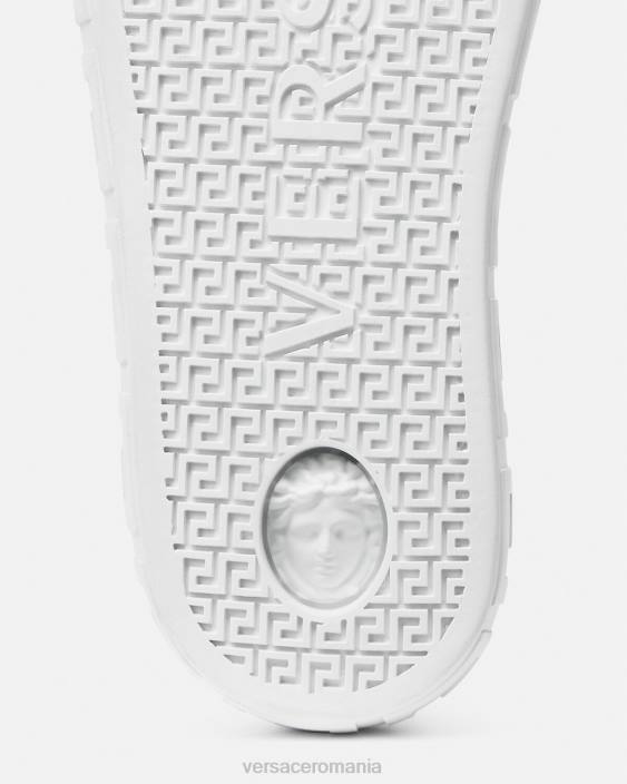 albastru alb varsity greca high-top trainers Versace bărbați pantof 40L61556