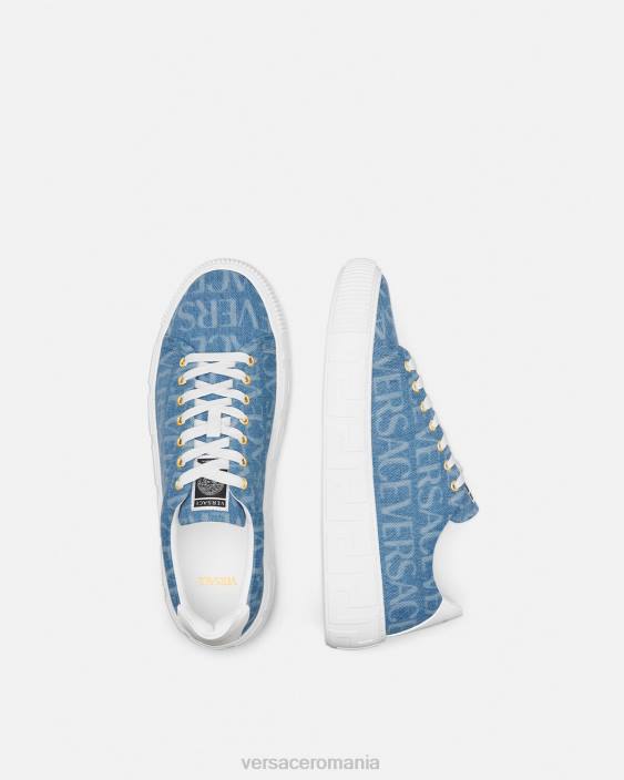 albastru deschis pantofi sport din denim greca Versace bărbați pantof 40L61548