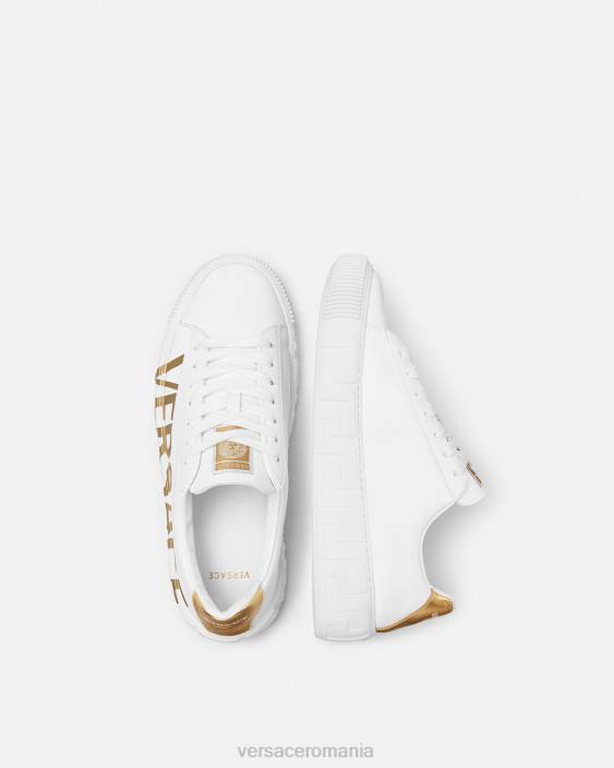 aur alb adidasi logo greca Versace bărbați pantof 40L61549