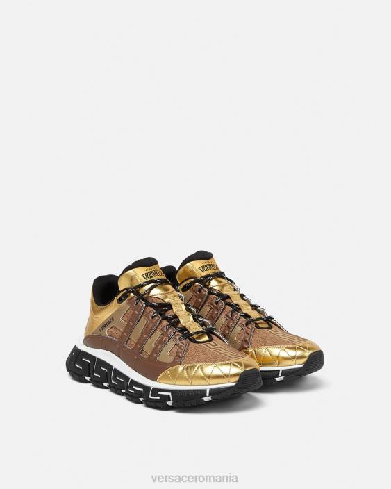 maro și auriu adidasi trigreca Versace bărbați pantof 40L61512