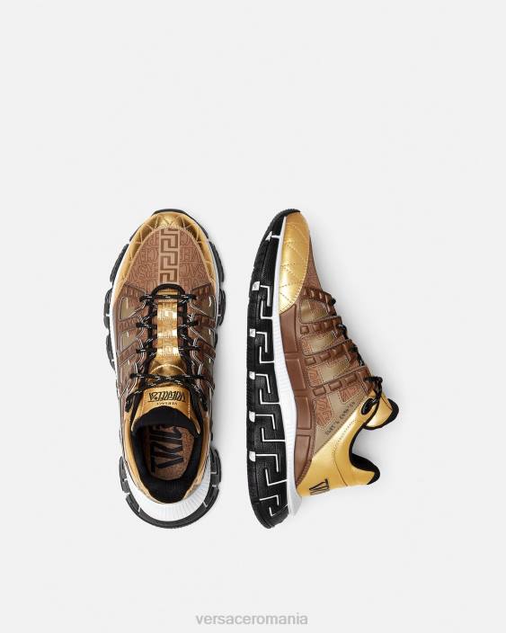 maro și auriu adidasi trigreca Versace bărbați pantof 40L61512