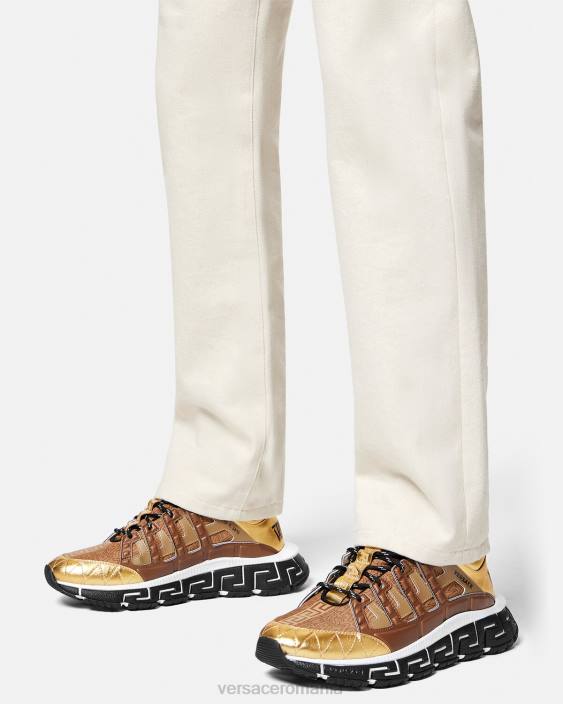 maro și auriu adidasi trigreca Versace bărbați pantof 40L61512