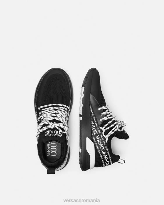 negru adidași cu logo dinamic Versace bărbați pantof 40L62447