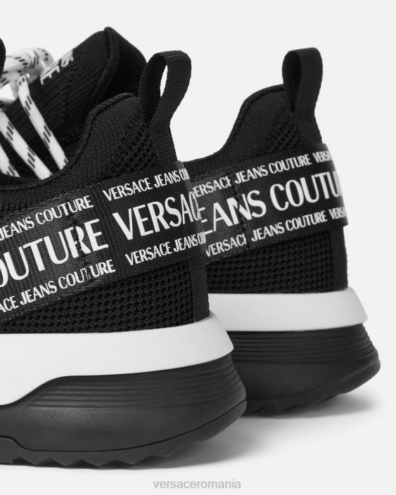 negru adidași cu logo dinamic Versace bărbați pantof 40L62447