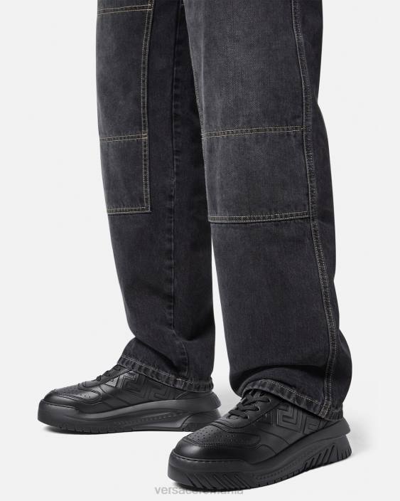 negru adidași greca odissea Versace bărbați pantof 40L61517