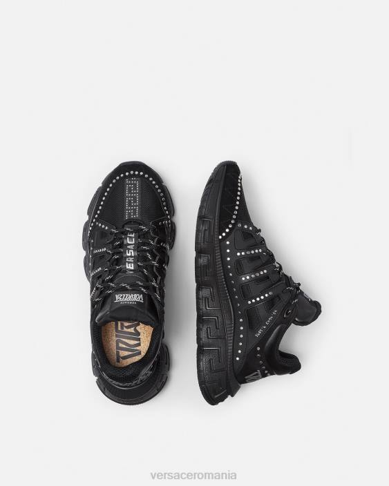 negru adidași trigreca cu împânzire Versace bărbați pantof 40L61544