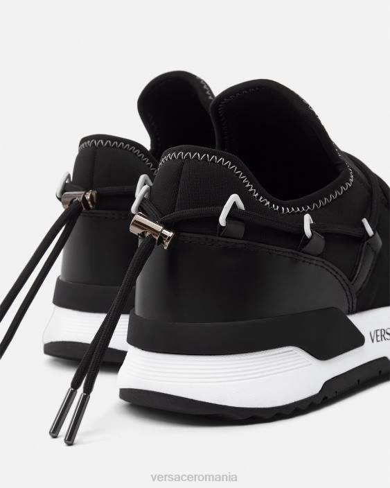 negru și imprimat adidași dinamici Versace bărbați pantof 40L62445