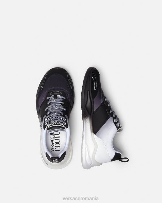 negru și imprimat adidași levion Versace bărbați pantof 40L62455