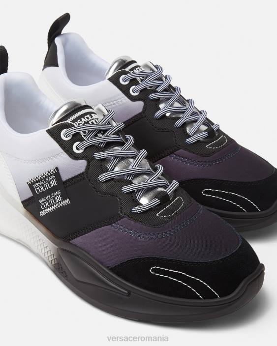 negru și imprimat adidași levion Versace bărbați pantof 40L62455