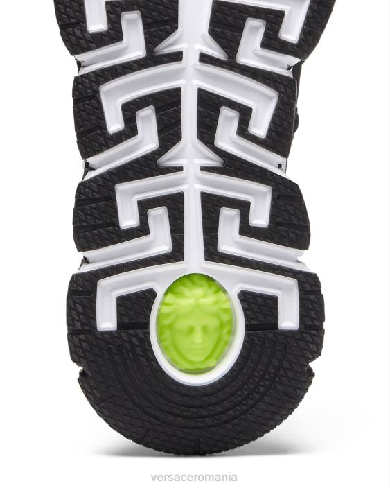 negru și imprimat adidasi trigreca cu imprimeu piton Versace bărbați pantof 40L61543