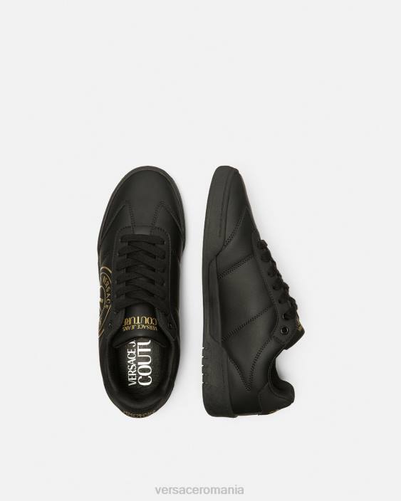 negru si auriu adidasi brooklyn v-emblem Versace bărbați pantof 40L62443