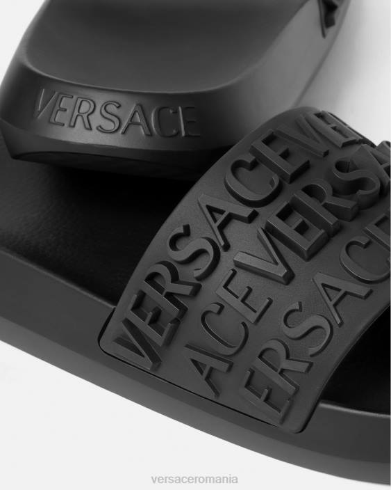 negru tobogane peste tot Versace bărbați pantof 40L61593