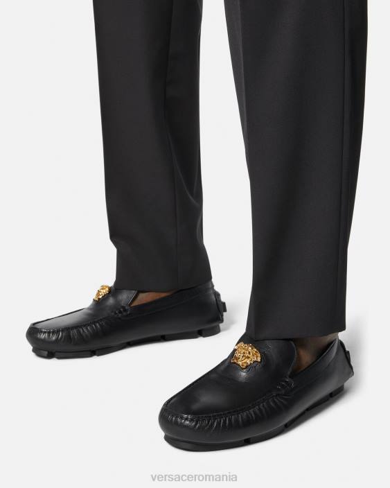 negru pantofi sofer la medusa Versace bărbați pantof 40L61602