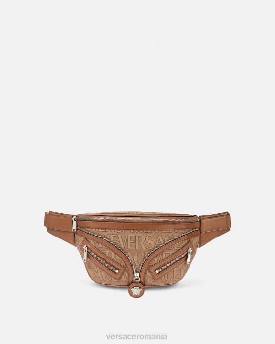 maro geantă de curea hobo cu repetare peste tot Versace bărbați saci 40L61503