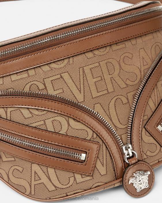 maro geantă de curea hobo cu repetare peste tot Versace bărbați saci 40L61503