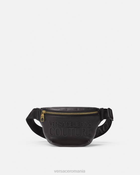 negru geantă cu curea cu logo Versace bărbați saci 40L62471