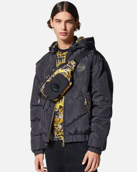 negru si auriu geantă cu curea logo couture Versace bărbați saci 40L62495