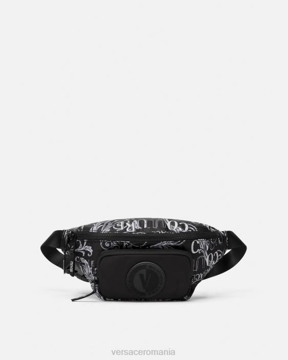 negru si gri geantă cu curea logo couture Versace bărbați saci 40L62494