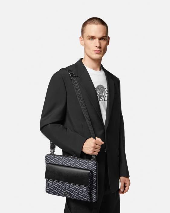 negru si gri husa laptop la greca signature Versace bărbați saci 40L61483