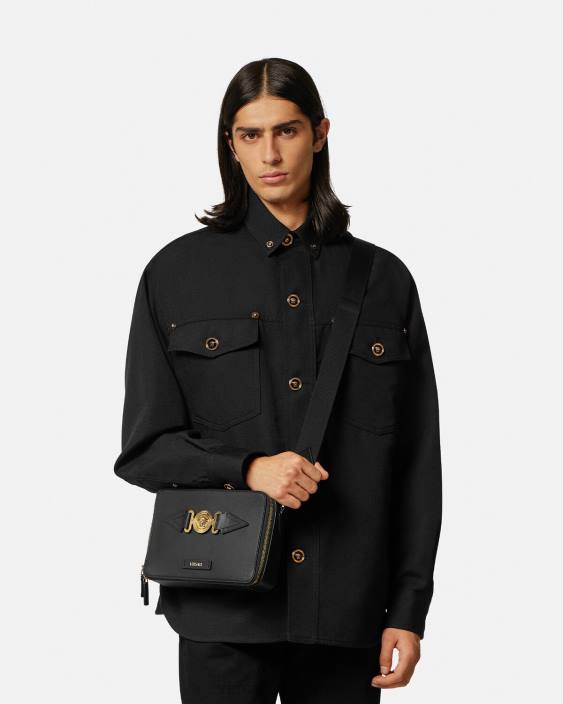 negru geanta messenger medusa biggie Versace bărbați saci 40L61468