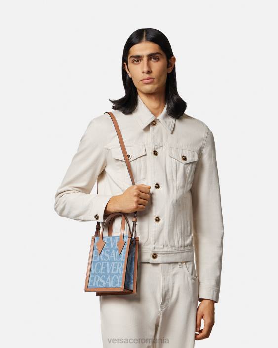 albastru geantă crossbody peste tot Versace bărbați saci 40L61495