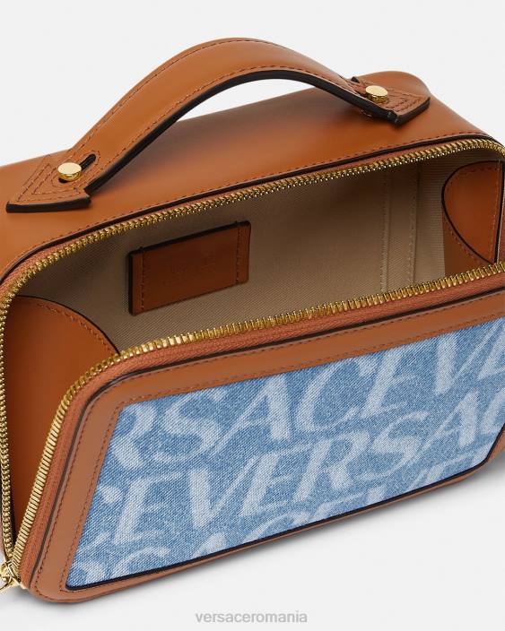 albastru geantă messenger mică peste tot Versace bărbați saci 40L61494