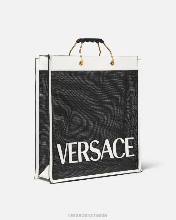alb negru geantă tote shopper Versace bărbați saci 40L61508