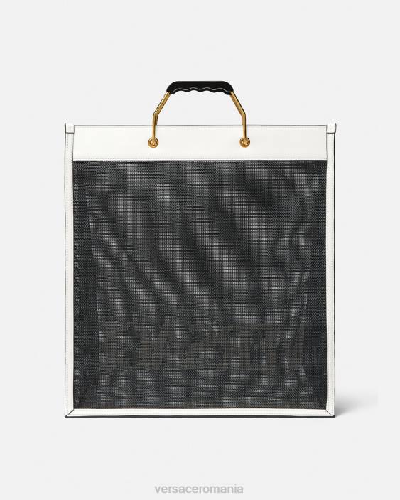 alb negru geantă tote shopper Versace bărbați saci 40L61508