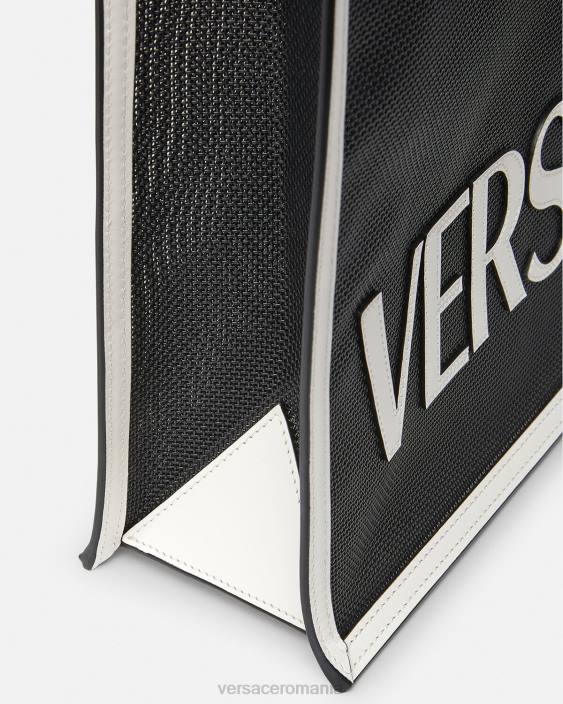 alb negru geantă tote shopper Versace bărbați saci 40L61508