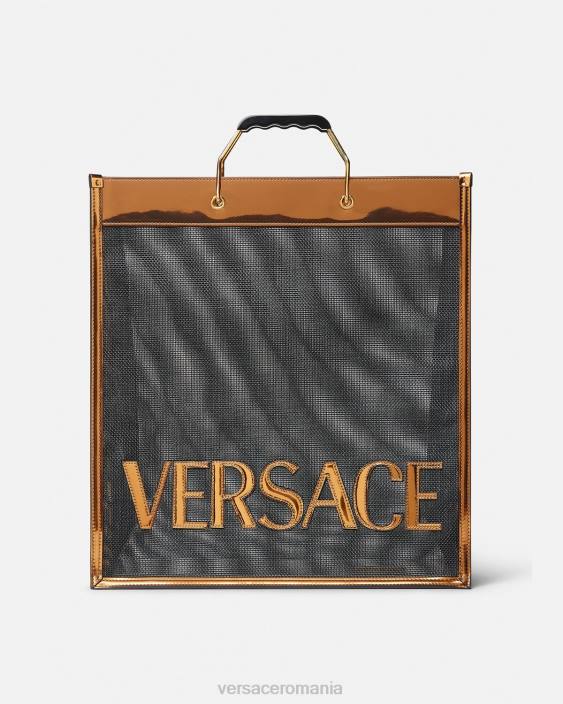 negru si caramel geantă tote shopper înaltă Versace bărbați saci 40L61509