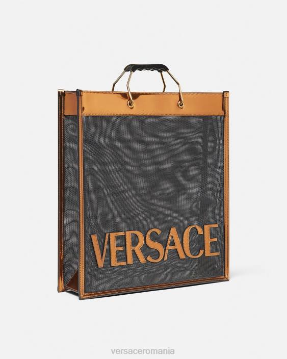 negru si caramel geantă tote shopper înaltă Versace bărbați saci 40L61509