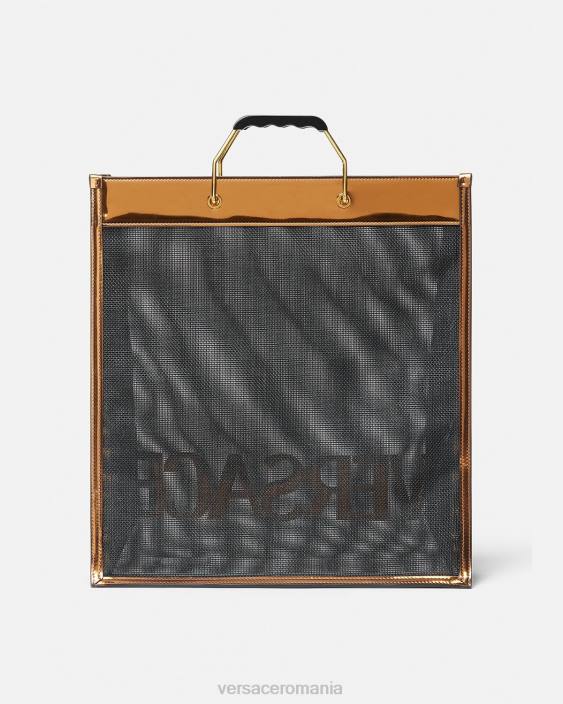 negru si caramel geantă tote shopper înaltă Versace bărbați saci 40L61509