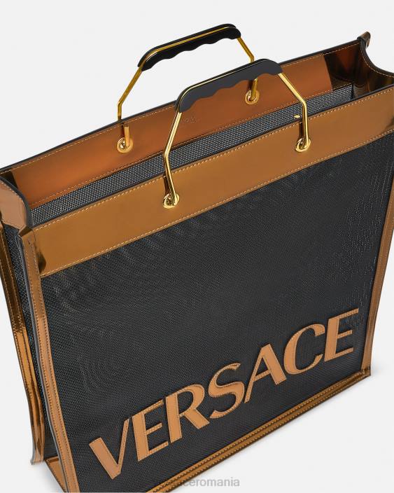 negru si caramel geantă tote shopper înaltă Versace bărbați saci 40L61509
