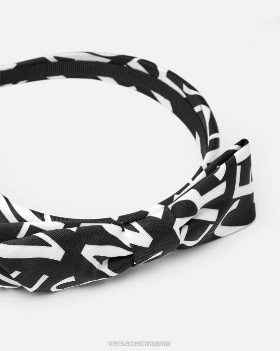 negru și imprimat bentita de păr Versace copii accesorii 40L62079