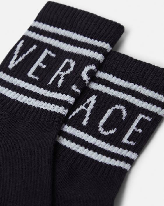 negru șosete cu logo Versace copii accesorii 40L61969