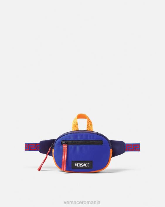 negru & albastru geantă cu centură upcycle greca Versace copii saci 40L62075