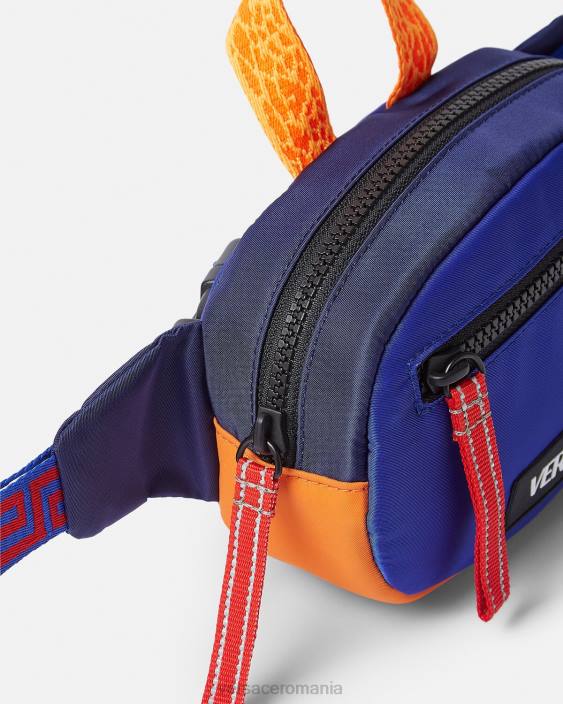 negru & albastru geantă cu centură upcycle greca Versace copii saci 40L62075