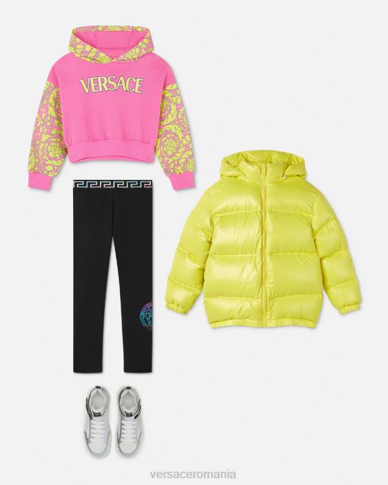 negru și imprimat jambiere medusa greca Versace copii îmbrăcăminte 40L61945