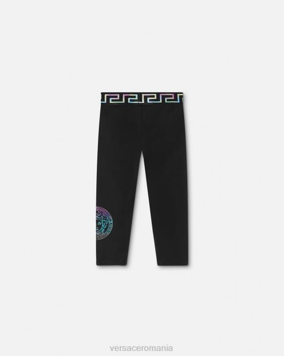 negru și imprimat jambiere pentru copii greca medusa Versace copii îmbrăcăminte 40L61851