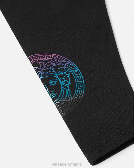 negru și imprimat jambiere pentru copii greca medusa Versace copii îmbrăcăminte 40L61851