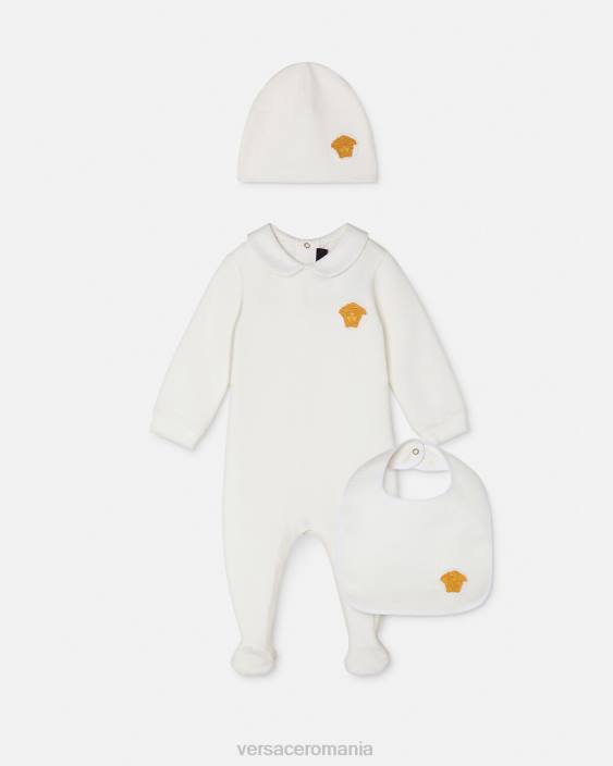 aur alb set costum de dormit pentru copii medusa Versace copii îmbrăcăminte 40L61835