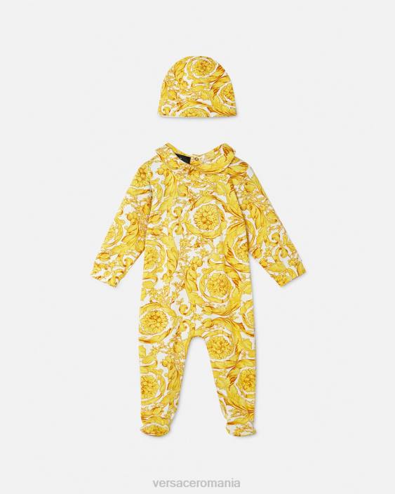 imprimare Set costum de dormit pentru bebelusi barocco Versace copii îmbrăcăminte 40L61818