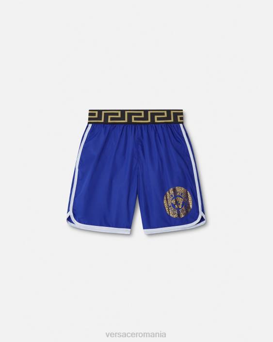 albastru pantaloni scurți de baie cu bordura medusa greca Versace copii îmbrăcăminte 40L62113