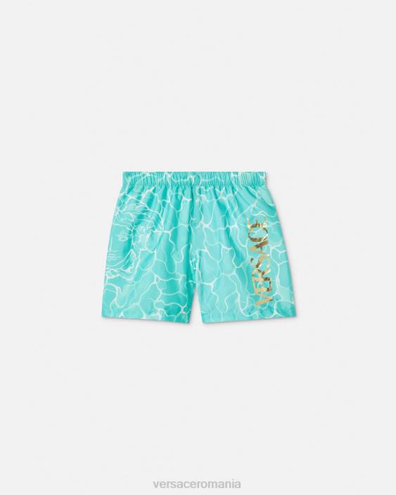albastru pantaloni scurți de baie cu logo medusa Versace copii îmbrăcăminte 40L62134