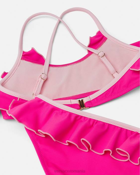 fucsie set bikini cu logo Versace copii îmbrăcăminte 40L62017