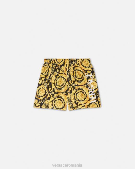 imprimare pantaloni scurți de baie cu logo barocco Versace copii îmbrăcăminte 40L62096