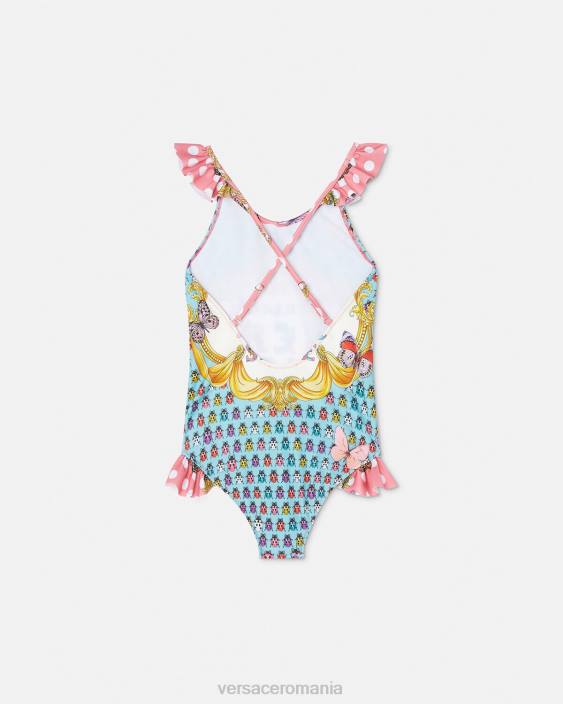 roz & alb costum de baie fluturi Versace copii îmbrăcăminte 40L61938