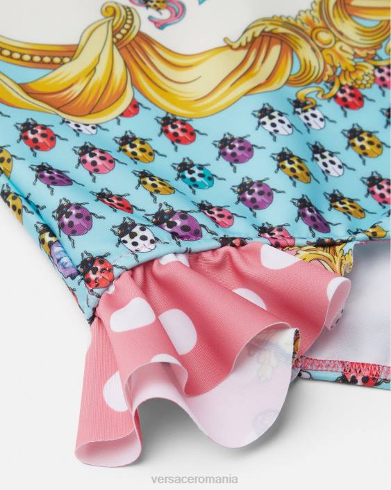 roz & alb costum de baie fluturi Versace copii îmbrăcăminte 40L61938