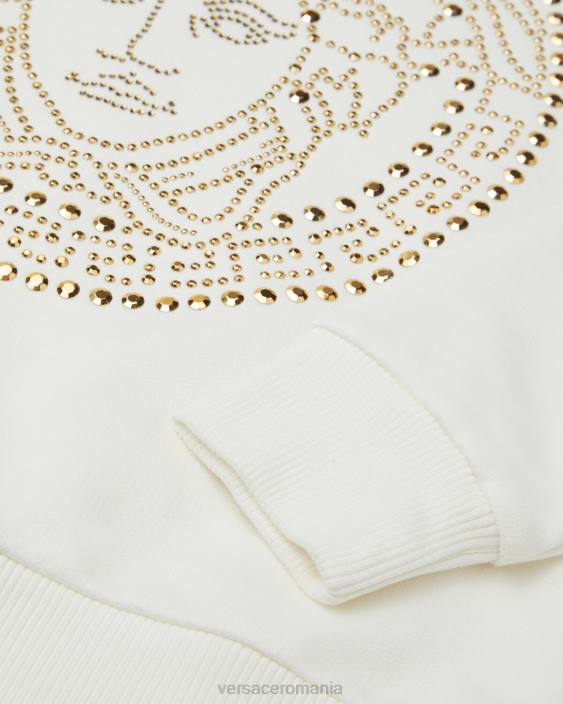 alb hanorac cu împânzire cu medusa Versace copii îmbrăcăminte 40L61962